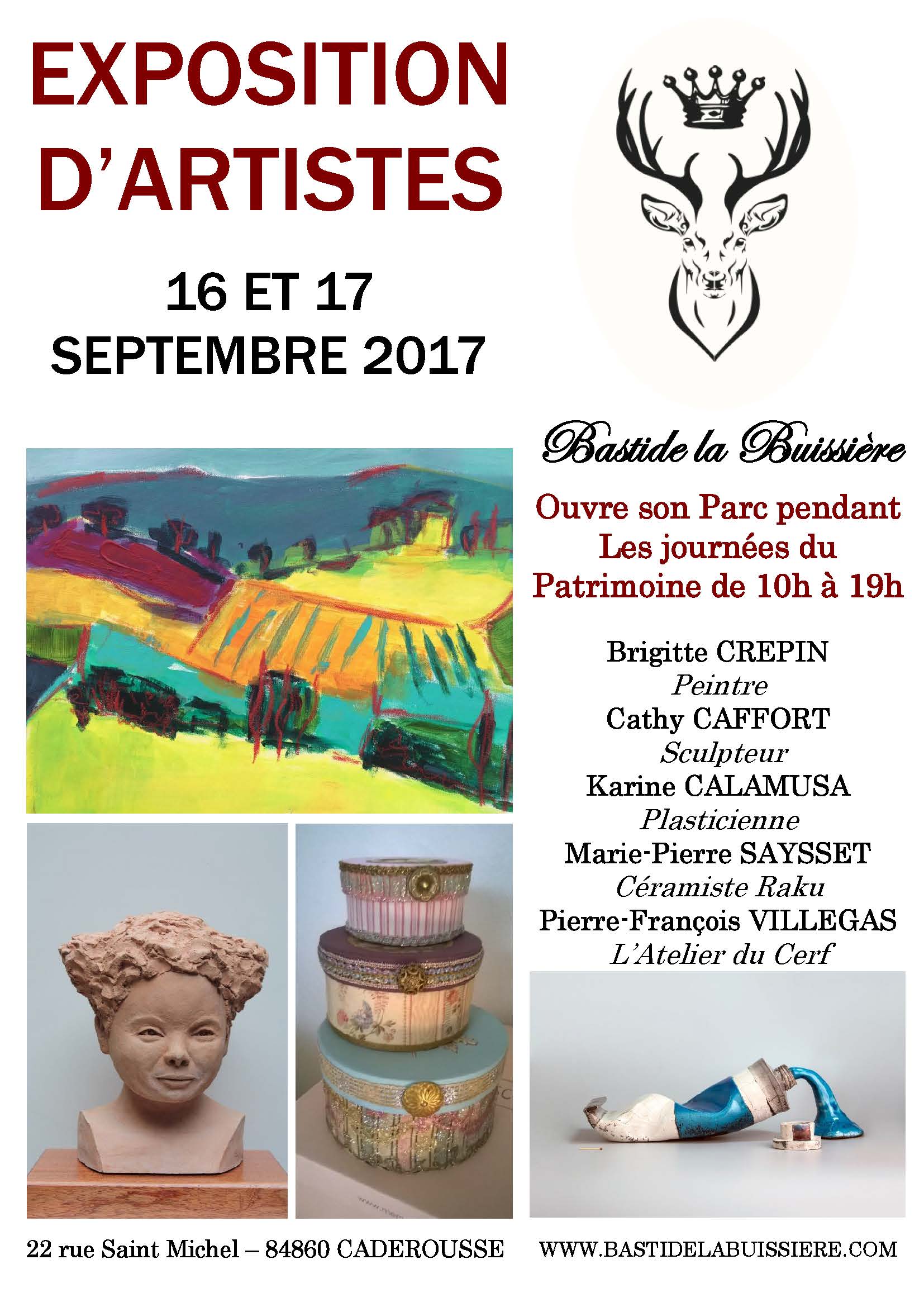 Journées du Patrimoine 16 et 17 septembre 2017 Bastide la Buissière