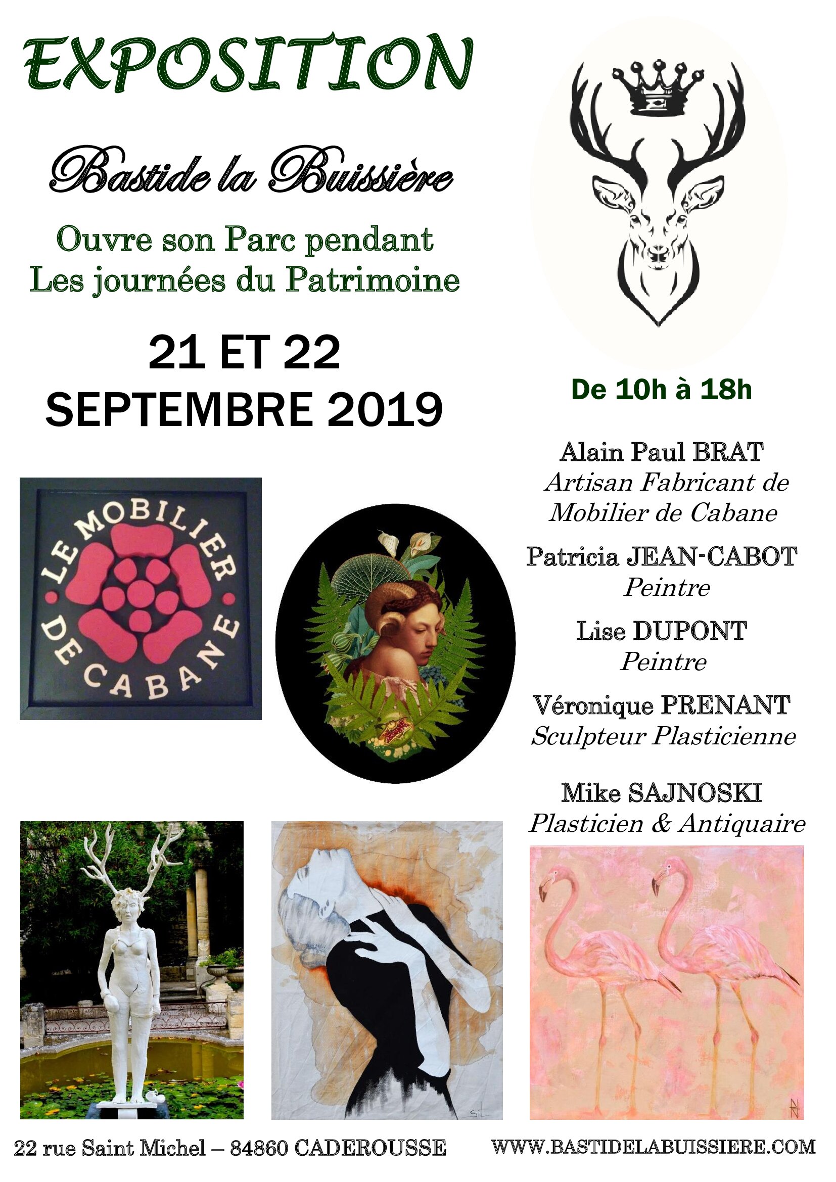 Journées du Patrimoine 21 et 22 septembre 2019 Bastide la Buissière